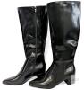 New Size 10 Women's Adrizzlein Knee High Boots for Women Chunky Heel Fall Boots Pointed Toe Booties Side Zipper Tall Boots Slip On Dress Boots for Wedding - 3