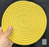 New 4pcs Woven Yellow Spiral 9" Trivets With Holder, Heat Resistant Mat Protect Counter, Coasters Set Home Essentials Farmhouse Decor - 2
