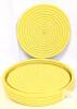 New 4pcs Woven Yellow Spiral 9" Trivets With Holder, Heat Resistant Mat Protect Counter, Coasters Set Home Essentials Farmhouse Decor - 3