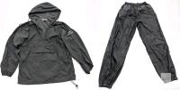 Size MED Women's Wellbridge Club & Spa-Branded Jerzees Quarter Zip Hooded Pocket Windbreaker Jacket & Size Large Holloway Nylon Elastic Waist Windbreaker Pants