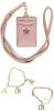 Pair of Vintage 6.5" Long DI Charm Bracelets With Frog & Pyramid Charms & Juicy Couture ID & Card Holder on Lanyard PU Leather