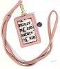 Pair of Vintage 6.5" Long DI Charm Bracelets With Frog & Pyramid Charms & Juicy Couture ID & Card Holder on Lanyard PU Leather - 2