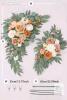 New Basiman Set of 2 Wedding Arch Flowers，Artificial Flowers for Wedding Welcome Sign， Decorations for Reception and Backdrop，Flowers for Balloon Arch (Champagne ) - 2