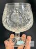 8pcs Vintage Sears "Country Rose" Cut Crystal : 4 Brandy Snifters 4.6" & 4 Liqueurs / Cordials Glasses 4.7" , No Chips or Cracks - 2