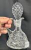 4 Vintage 3.5" Bob&egrave;che (Candle Wax Catchers) & 7.75" Tall Pinwheel Crystal Cruet With Intact Stopper - 2