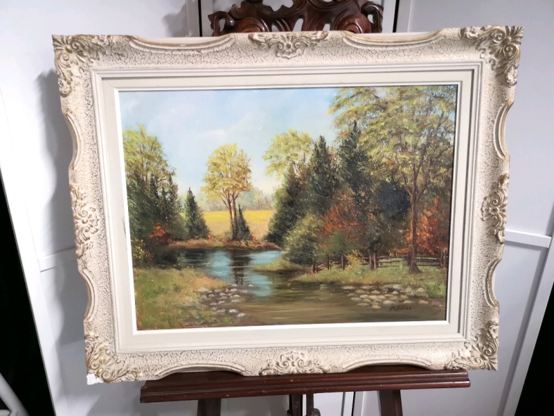 Vintage Framed Painting - Signed