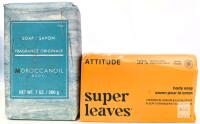 New Moroccanoil Soap Fragrance Originale, 7 Fl. Oz. & Attitude Body Soap Bar Orange Blossom & Eucalyptus 113g