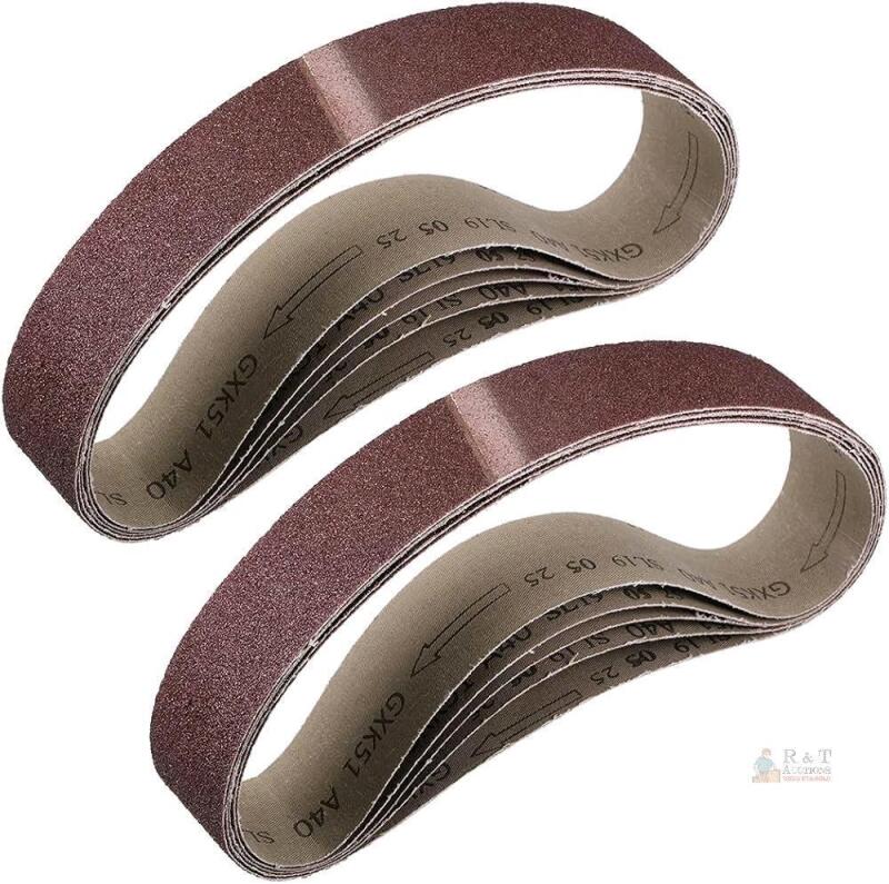 New 2" x 27" 40 Grit Sanding Belt Aluminum Oxide Sandpaper Belts for Portable Strip Sander Wood Finishing Metal Drywall Polishing Sharpening 10pcs