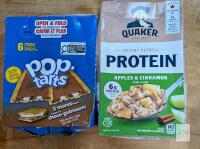 Pop-Tarts S'mores 576g 6x2pk & Quaker Protein Oatmeal Apples & Cinnamon 228g 6pk