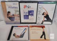 Pilates & Yoga Workout DVD/CD Lot &ndash; Stott, GAIAM, Nia, GoldenEarth, Instructors: Moira, Yee, Cab&aacute;n