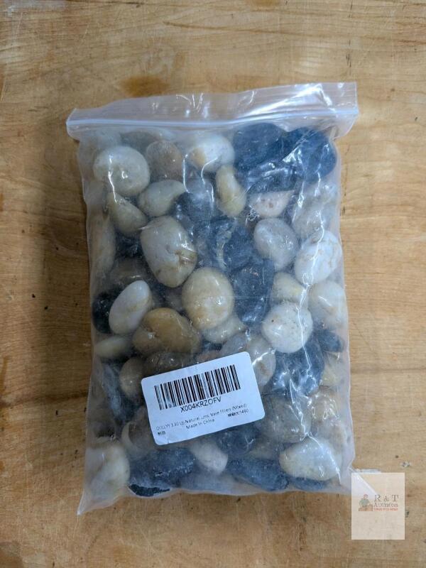 OULIYY 3.3 Lb Mixed Polished Natural Stones Vase Fillers, Approx. 1" Size,