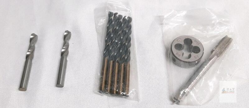 M11 x 1.5 Tap and Die Set with 5.2mm Twist Drill Bits, Carbide and HSS,