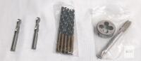 M11 x 1.5 Tap and Die Set with 5.2mm Twist Drill Bits, Carbide and HSS,