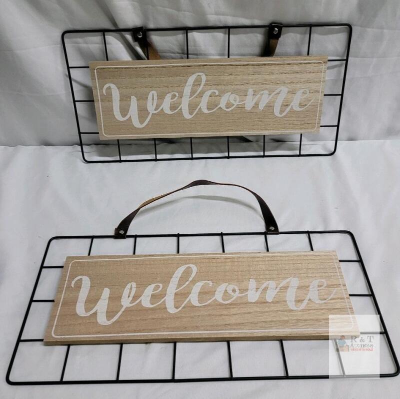 2 New WELCOME Home Decor Signs . 15.5"&times;7.5"