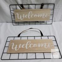 2 New WELCOME Home Decor Signs . 15.5"&times;7.5"