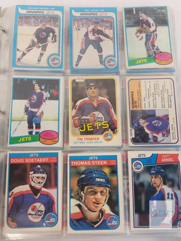 1979 - 2023 Winnipeg Jets NHL Hockey Trading Card Singles , 186 Trading Cards