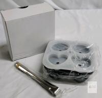 New - Silicone Heart & Rose Ice Cube Tray , Large Cubes