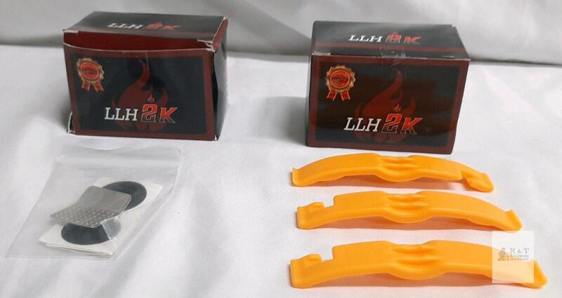 LLH2K 12-Inch Bike Tube Kit with Schrader Valves, 2 Tubes, Patch Kit, and Tire Levers