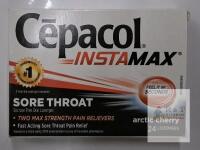 Cepacol INSTAMAX Arctic Cherry Sore Throat Lozenges, 24 Count, Expires 07/2027