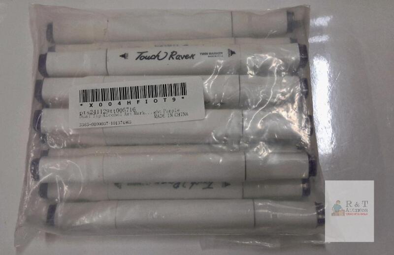 Touch Raven Twin Marker Set, Dual-Tip, Alcohol-Based, 8 Pack,