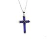 WITH APPRAISAL Sterling Silver Natural Amethyst (5ct) Cross Pendant with Sterling Silver Chain, comes with APPRAISAL $515.00. - 2