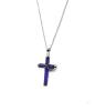 WITH APPRAISAL Sterling Silver Natural Amethyst (5ct) Cross Pendant with Sterling Silver Chain, comes with APPRAISAL $515.00. - 3