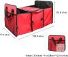 New Car Trunk Organizer Dofover Foldable Multi Compartment Auto Car Oxford Cloth Trunk Storage Bag Box with Cooler Bag (Red) - 2