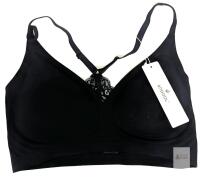 New Size LG Women's ANGOOL Plunge Bra for Women Wireless Seamless Full Coverage Bra Lace Racerback No Underwire Supportive T-Shirt Bra
