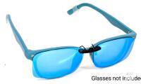 New IGNAEF Polarized Clip on Sunglasses Over Prescription Glasses UV400 Protection, Blue Mirror Over Amber X0044BC4AC