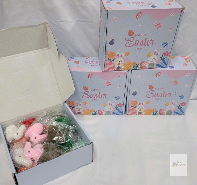4 new Trivolus&iacute;a Easter Bunny Squishy Toys &ndash; Set of 16+ Colorful Stress Relief Gifts