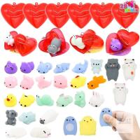 New 28pcs Mochi Squishy Toys Filled Hearts with cards