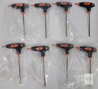 2.5mm T-Handle Hex Key Set, 8-Piece, Ergonomic Grip, Color-Coded, Chrome Vanadium Steel
