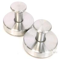 New 2-Piece Stainless Steel Suction Cup Hooks for Bathroom Shower Mirror Strong Holding Action On Smooth Surfaces (Brushed Nickel)