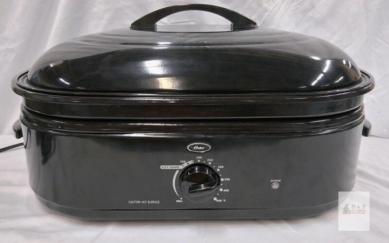 Oster CKSTRS18-BSB-W 18-Quart Electric Roaster Oven, 1,500W, Black