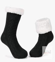 New sz O/S LEMZONE Women's Thick Warm Slipper Socks with Grippers, Winter Fleece Fuzzy Socks
