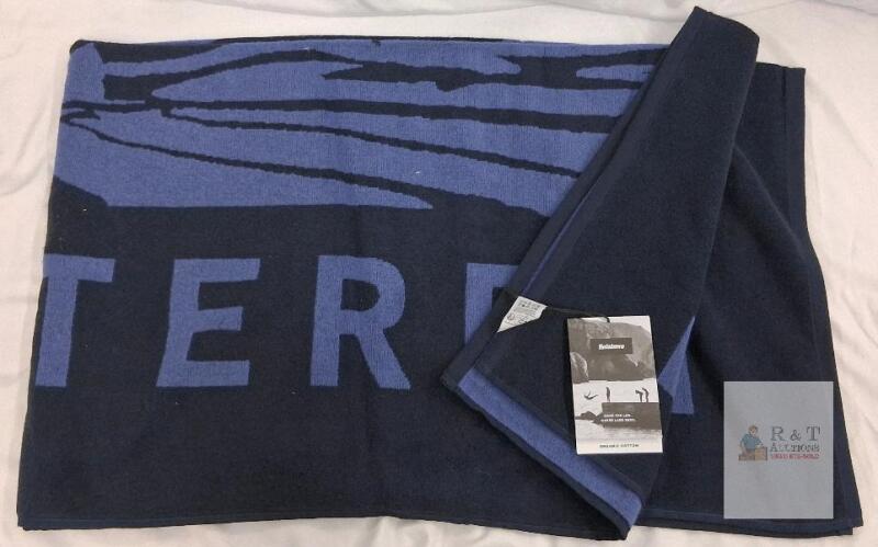 NEW Finisterre Cape Towel - Navy Blue Organic Cotton Beach Towel, 59" x 35"