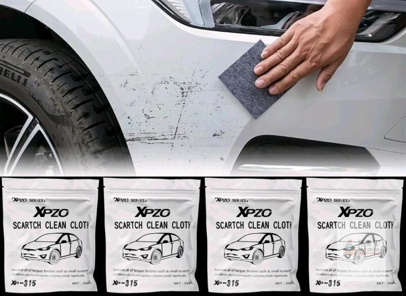 4 New Packs of 6 XPZO Series Nano Sparkle Scratch Clean Cloths, Removes Small Scratches, Stubborn Stains, Insects, Oxide Layers etc