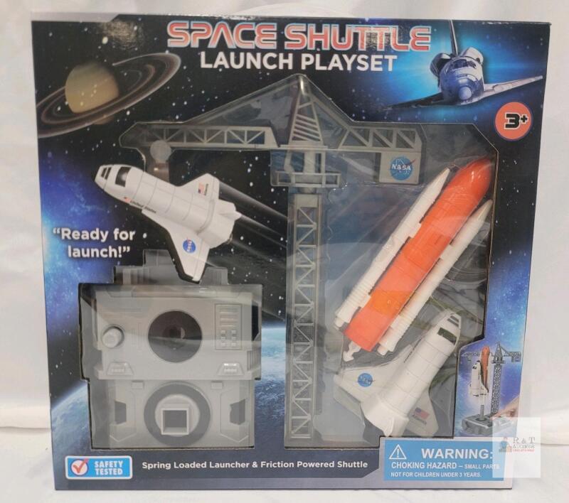 Space Shuttle Launch Playset with Atlantis Shuttle, Launch Tower, Spring Loaded Launcher, 3+ Age