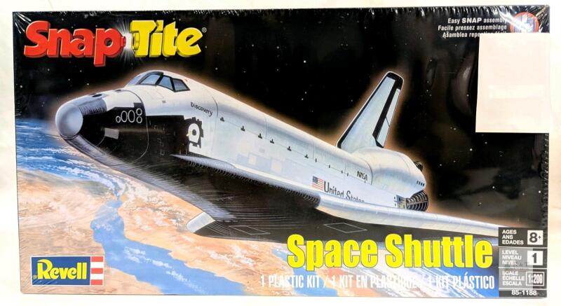 New Sealed Revell Snap-Tite 1:200 Scale Model Space Shuttle Kit 85-1188