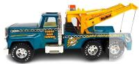 Vintage Nylint "Tough Man Towing" Pressed Steel Wrecker Tow Truck 15.5" Long, Working Winches