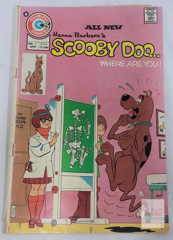 Scooby Doo Where Are You #1 Charlton Comics April 1975 25&cent; Comic, Code Authority, 00103
