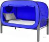 New ANC POP Bed Tent Full Bed Canopy Portable Dream Tent for Adult Indoor Sleeping Tents with 2 Doors Breathable Private Space Tents, Blue