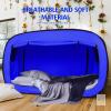 New ANC POP Bed Tent Full Bed Canopy Portable Dream Tent for Adult Indoor Sleeping Tents with 2 Doors Breathable Private Space Tents, Blue - 3