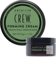New American Crew Men's Hair Forming Cream, Like Hair Gel with Medium Hold & Medium Shine, Travel Size, 1.7 oz/ 50g