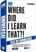 New WHERE DID I LEARN THAT? QUOKKA Trivia Card Game for 2+ Players Ages 15+ Universal 500 Trivia Questions Cards - Learning and Educational Trivia Games