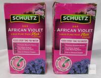 2 Schultz African Violet Plus 4 fl oz 8-14-9 Liquid Plant Food with Dropper for Blooming Plants