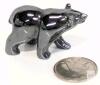Tiny 0.75" Tall Carved Hematite Bear Figure Talisman - 2
