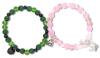 New 2pc WICKED-Themed Elphaba Witch Hat Glinda Rhinestone Crown Charm Magnetic Heart Friendship Sistership Bracelets, Elastic O/S