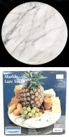 Vintage SEARS Marble Lazy Susan in Original Box, 11.75" Diameter No Chips or Cracks