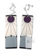New Demon Slayer Kimetsu No Yaiba Tanjiro Kamado Earrings Screwback Earrings Cosplay 3.75" Long